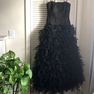 Beautiful eclectic gown strapless.